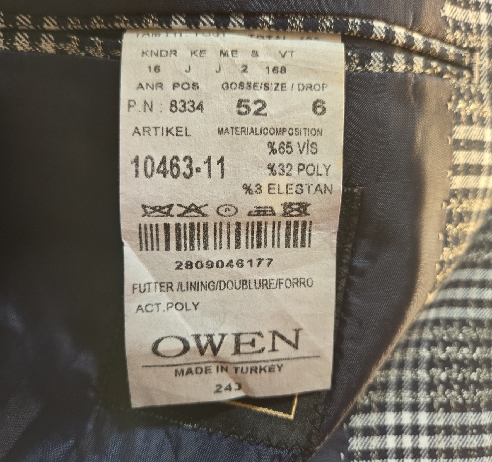 Owen Men's Wear Navy Plaid Suit - Picture 15 of 15